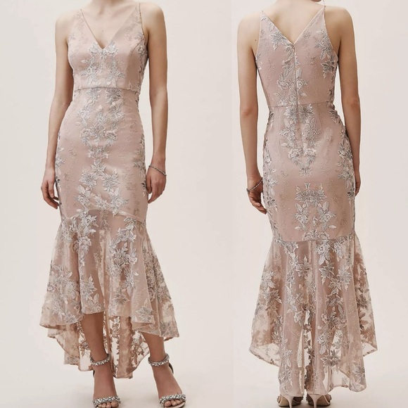 BHLDN Dresses & Skirts - BHLDN x Anthropologie Viveca Dress Bodycon Embroidered Prom Bridesmaid NEW Sz 14